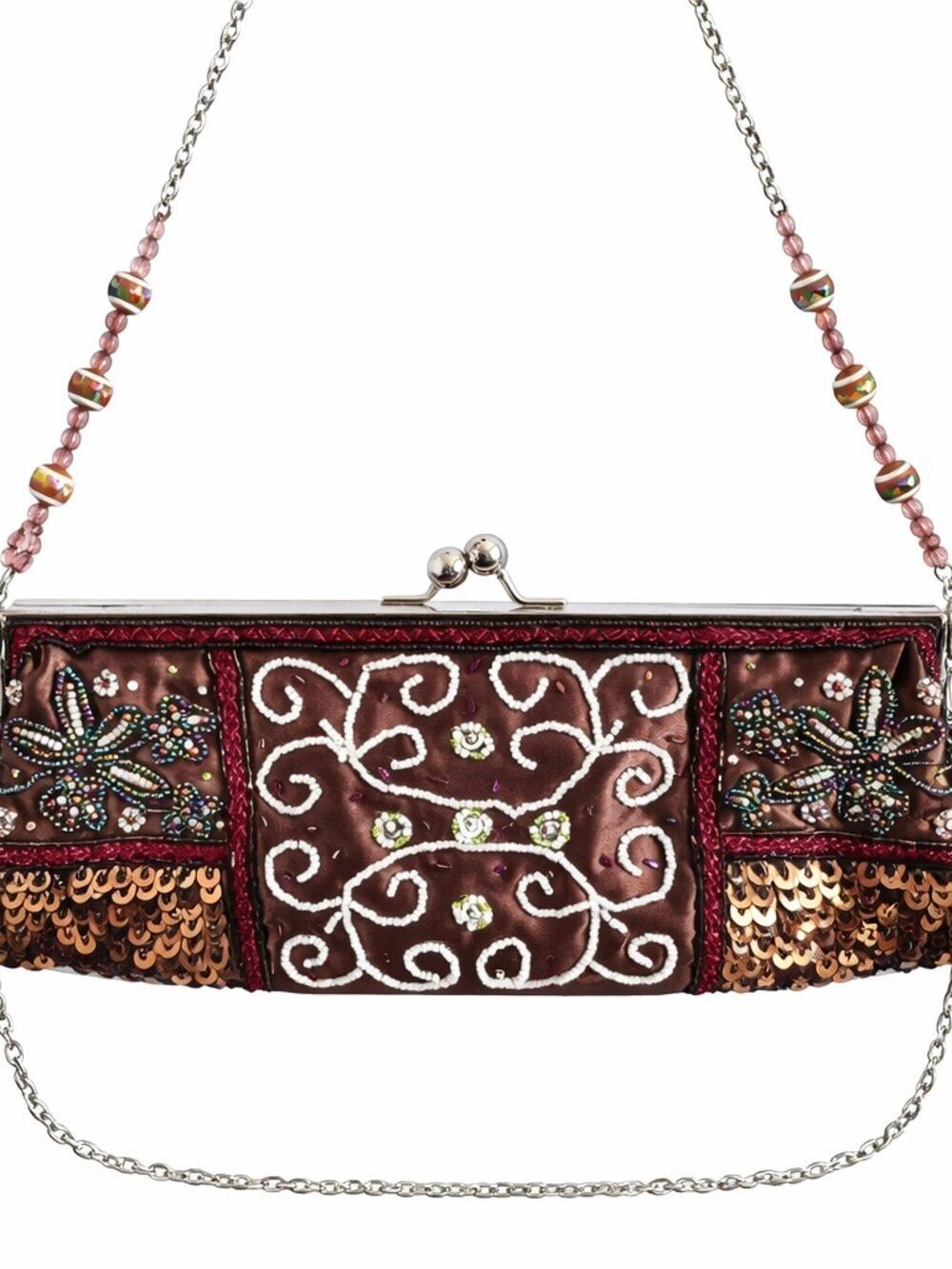 Cato Embellished Beaded Clutch w/ Dual Straps – EUC